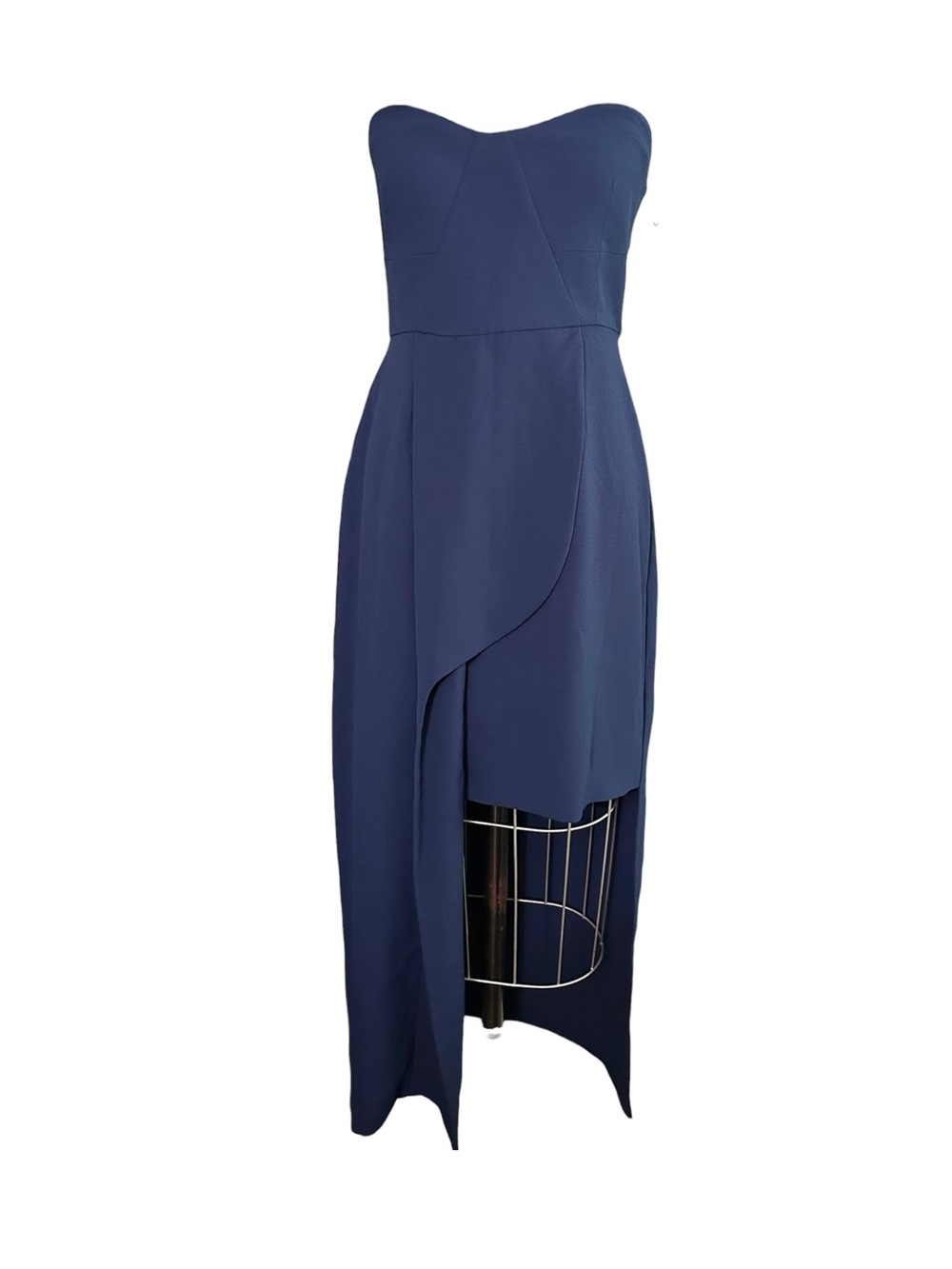 Elliatt Strapless Exotic Dress Asymmetrical High-Low Maxi NWT